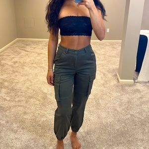 Khaki Green Cargo Joggers